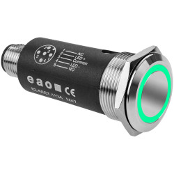 EAO 82-6657.1134 Series 82 Illuminated Pushbutton Momentary 22mm SUS 316 Green