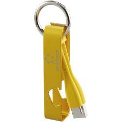 Renkforce RF-6721080 USB 2.0 USB-A to USB-C 0.15m Yellow Keyring Bottle opener
