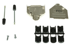 Osłona tylna D-Sub 15 -pinowe Cynk odlewany Proste Amphenol Communications Solutions A