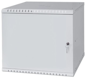 Szafa wisząca RACK 19 9U 450mm drzwi metalowe szara PRO