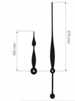 UM213B.H606 Komplet wskazówek do mechanizmów wzmocnionych H: 160mm M: 275mm