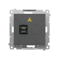 Simon 55 Gniazdo światłowodowe / optyczne pojedyncze SC/APC (moduł) Grafitowy mat TGS1.01/116