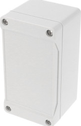 ABS enclosure, (L x W x H) 119 x 66 x 61 mm, light gray (RAL 7035), IP66, 1555DGY