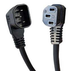 Przewód zasilania złącze A: IEC C13 złącze B: IEC C14 2m 10A 250V Czarny