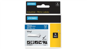 Taśma Winylowa Do Drukarek 19Mm X 5,5M Biała Na Niebieskim 1805417