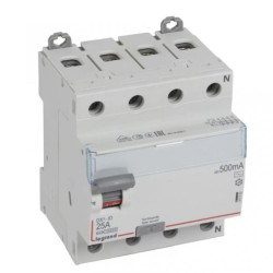 Wyłącznik różnicowoprądowy 4P 25A 0,5A typ AC P304 DX3 411732
