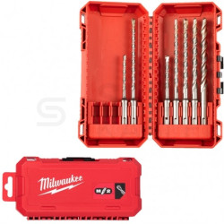 Zestaw wierteł SDS-Plus do betonu, cegły, kamienia z uchwytem SDS+ 5-10mm w kasecie 7szt. M2 MILWAUKEE