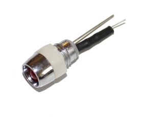 Kontrolka LED 5mm czerwona matowa 12V