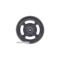 Pololu 226 - 2-5/8&quot; plastic Black wheel Futaba servo hub
