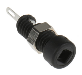Gniazdo bananowe Żeński Połączenie lutowane typ Gniazdo bananowe Czarny 6A Hirschmann Test & Measurement rozmiar 2mm