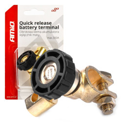 Klema wyłacznik masy akumulatora Kątowy Hebel, rygiel 300A AMiO