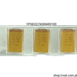 TPSD227K006R0100 Tantalum 220uF 6.3V 10% SMD-D AVX