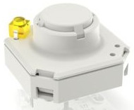 Short-stroke pushbutton, Form A (N/O), 250 mA/35 V, illuminated, yellow, 2.9 N, THT, 3.14.100.543/0000