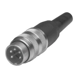 Amphenol T 3400 001C091/A Male DIN 6 Pin Cable Connector Screw Locking