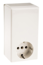 Obudowa z wtyczką, ABS, Szary, biały, 120 x 65 x 55mm