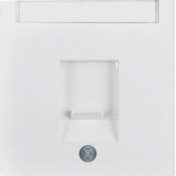 Płytka czołowa pojedyncza z zasuwami chroniącymi przed kurzem, biały, połysk B.x/S.1 11708989