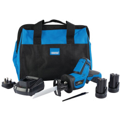 Draper 99726 Storm Force&#xAE; 10.8V Reciprocating Saw Kit (2x 1.5Ah, Charger &amp; Bag)
