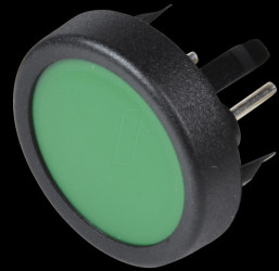 1241.1104.7095 Pushbutton, front mounting, 1-pin, max. 48 VDC, green