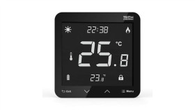 Tech R-12S - Regulator Pokojowy Do Listwy L-X I L-12 Przewodowy Kolor Czarny