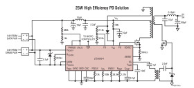 IEEE 802.3at High Power PD and No-Opto Flyback Controller with AUX Support