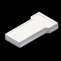 Teko - seria TBT-B (TBT-B.7) - obudowa ręczna w kolorze białym z pojemnikiem na baterie (163 x 88 x 25 mm)