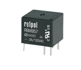 Przekaźnik subminiaturowy 1P 2A/24V DC 24V DC, cewka czuła IP64 RSM957-0111-85-S024 2611740