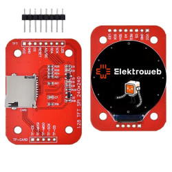 Wyświetlacz LCD okrągły 1.28" 240x240 TFT slot SD sterownik GC9A01 SPI 3.3V