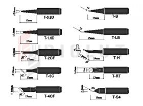 10 grotów 900M-T- BLACK Zestaw do stacji lutowniczych Yihua Aoyue Zhaoxin Xytronic Quick WEP (czarny)