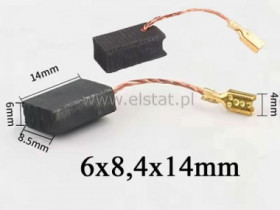 Szczotki węglowe 6x8,5x14mm; do elektronarzędzi