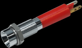 19030353 LED signal light, 3 mm, red, 24 V, indoor recessed, Ø6 mm