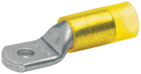 Insulated tube cable lug, 25 mm², 15 mm, M14, yellow, 604R14
