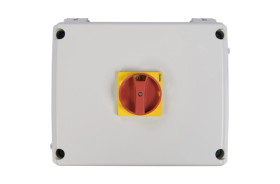 Obudowa do rozłączników GA125A...GA160A, pokrętło czerwono-żółte IP65 GAZ3