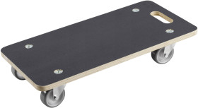 Wózek płaski Metafranc WU0822010 PU, polypropolen (PP) Maksymalne obciążenie: 200 kg 590 mm x 290 mm x 110 mm Ilość role