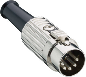 Plug, 3 pole, solder cup, latch locking, straight, 0137 03