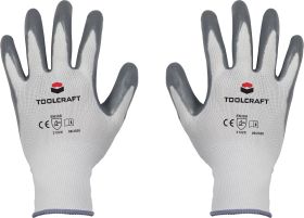 Rękawice robocze TOOLCRAFT TO-5621502 Poliamid, Nitryl Rozmiar rękawic: 9 EN 388 CAT II 1 par(a)