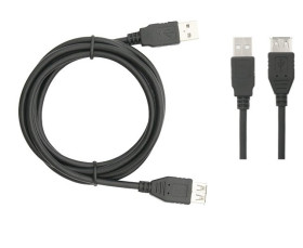 Przedłużacz USB wtyk-gniazdo 1,5m czarny