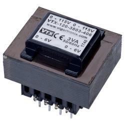 Vigortronix VTX-120-3803-406 PCB Transformer 115V&#x2B;115V 3VA 6V&#x2B;6V