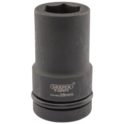 Draper Expert 05143 Expert 28mm 1&quot; Sq. Dr. Hi-Torq&#xAE; 6 Point Deep Impact Socket
