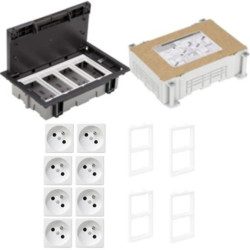 KONTAKT SIMON FLOOR BOX puszka podłogowa 8x gniazdo pojedyncze z/u + kaseta do wylewki