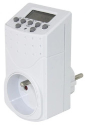 Programator cyfrowy, elektroniczny, tygodniowy minutowy biały 67073
