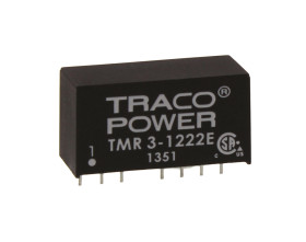 Przetwornica DC-DC, 3W, Uwe 9 → 18 V DC, Uwy ±12V dc, Iwy ±125mA, TRACOPOWER