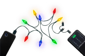 Kabel USB do ładowania smartfona z diodami LED 60339