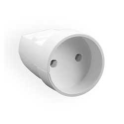 Gniazdo siec. 230V G-1 B/U bi. białe bez uziemienia Elgotech