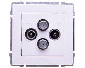 KOS66 Gniazdo antenowe podwójne TV/SAT/SAT białe 660478