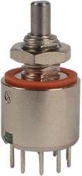 Step rotary switches, 1 pole, 12 stage, 30°, interrupting, 28 V, MR50-B21B-D113