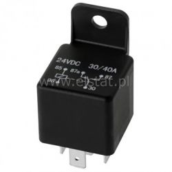 Przekaźnik 1x styk przełączny 24V 40A samochodowy