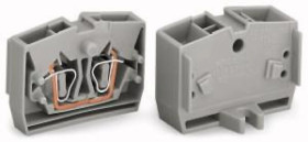 Złączka 2-przewodowa 2,5mm2 pomarańczowa ze stopką montażową 264-316 /100szt./