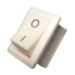 Włącznik kołyskowy biały prostokąt
