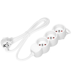 Przedłużacz 3gn 1,4m z uz. biały ORNO