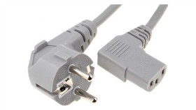 Kabel: 3X0,75Mm2, 1M, 10A, 250V Lt-322+511 H05vv-F 3X0.75 Gry 1M